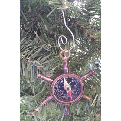 Ornement de noël à bateau wheel compass