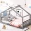 Lit simple Gray House