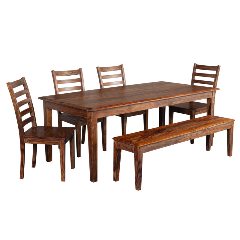 Table de salle à manger en bois massif clouté de 40 po Clermont