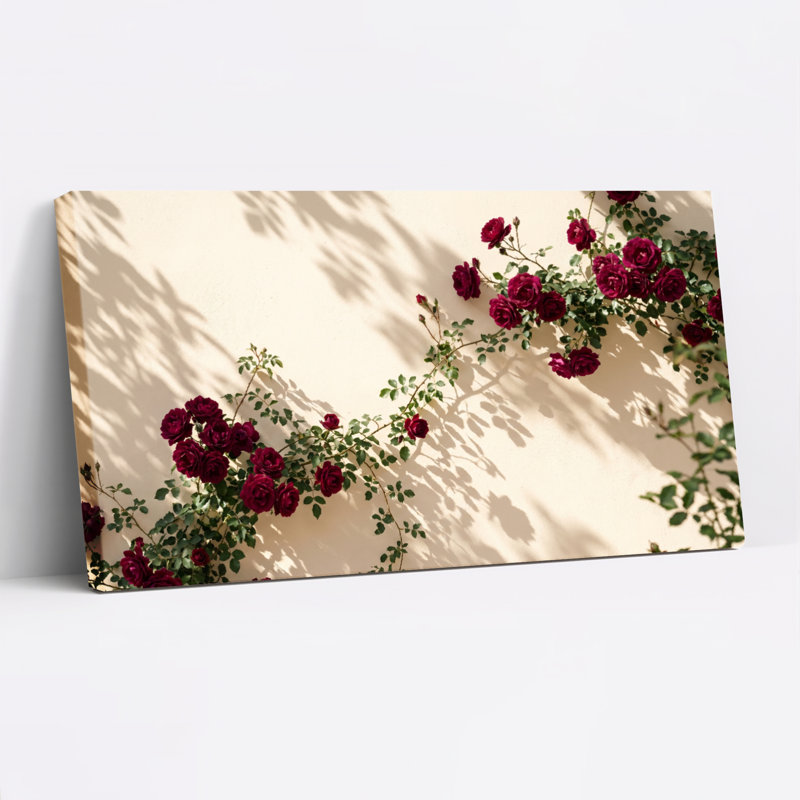 Ensemble de 1 tableau sur toile Rose Vine, 40“W x 20”H, Toile tendue