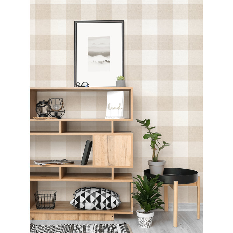 Panneau de papier peint Markaylah, Beige, L 2 pi x H 18 pi