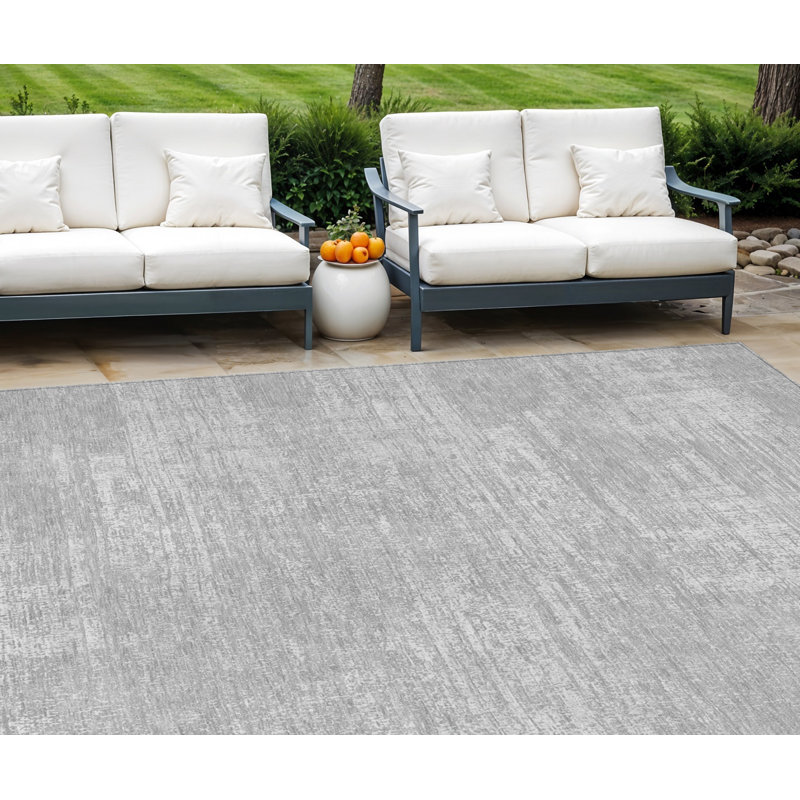 Tapis intérieur lavable abstrait 8 pi x 10 pi gris