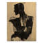 Silhouette fracturée - Portrait noir abstrait, impression décorative sur bois-1484798014-1484797956