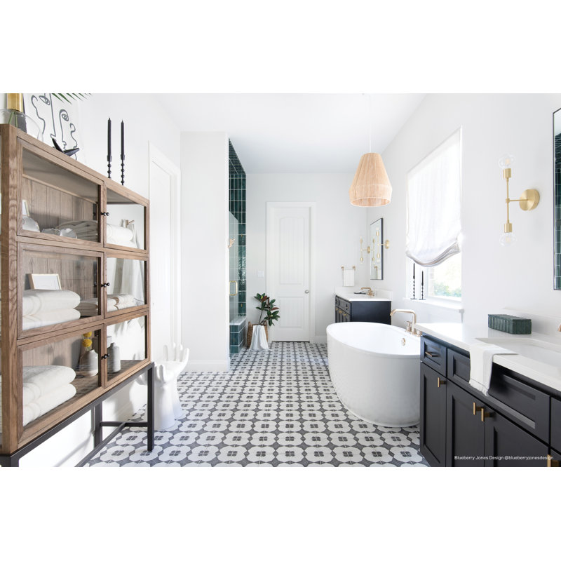 Enchante Decorative 8" x 8" Porcelain Field Tile in Moderno