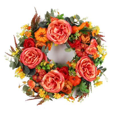 Faux Peony 17.71'' Wreath