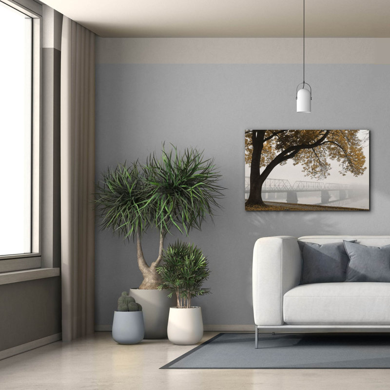 «Foggy Riverview» par Lori Deiter, estampe numérique sur toile, H 26 po x l 40 po x P 1,5 po