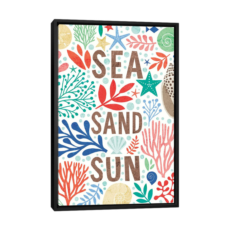 " Under Sea Treasures III " by Michael Mullan, 26" H x 18" W x 1.5" D, Black Framed Canvas, No Matte