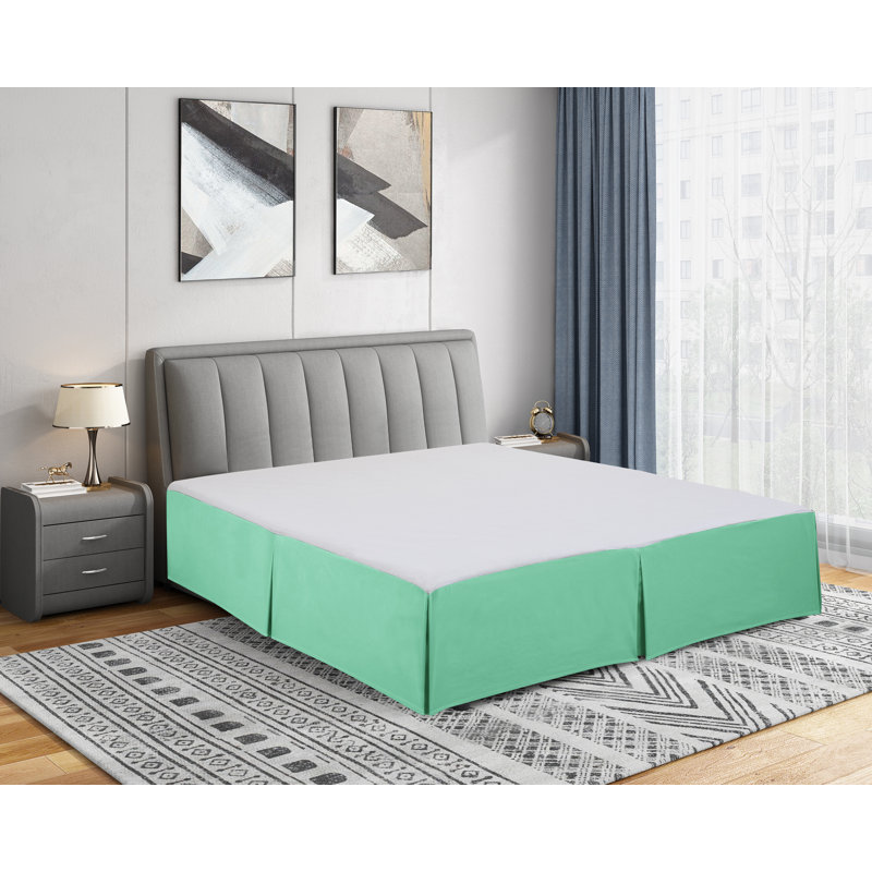 Jupe de lit en microfibre 14 po - Basics by Wayfair ™, Double, Écume de mer