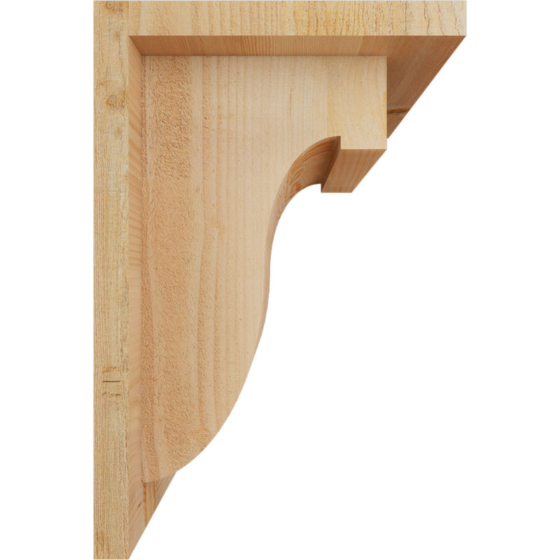 Corbeau Del Monte avec contre-plaque, H 12 po x l 8 po x P 8 po, Sapin de Douglas, Sciage brut