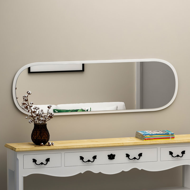Magnum mirror, 120cm x 40cm, in white, White
