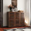 Rangement pour chaussures avec tablettes réglables et portes à persiennes élégantes-121048046-121048049