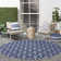 Antwun Nature Blue Indoor/Outdoor Area Rug