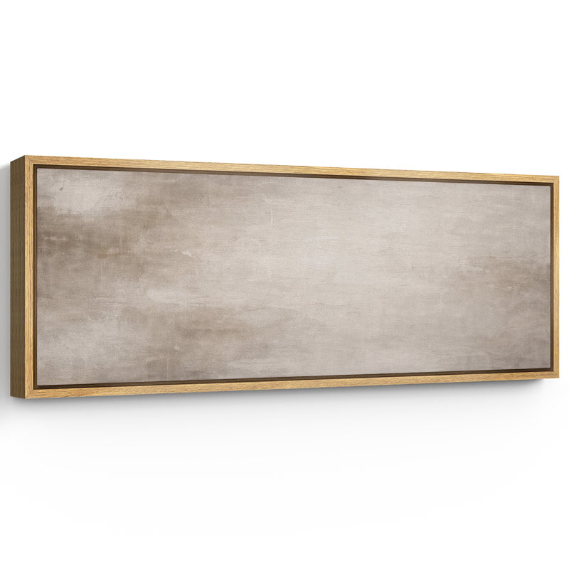 «Warm Neutral», art abstrait minimaliste, images de salon contemporain, impression sur toile encadrée, Cadre naturel
