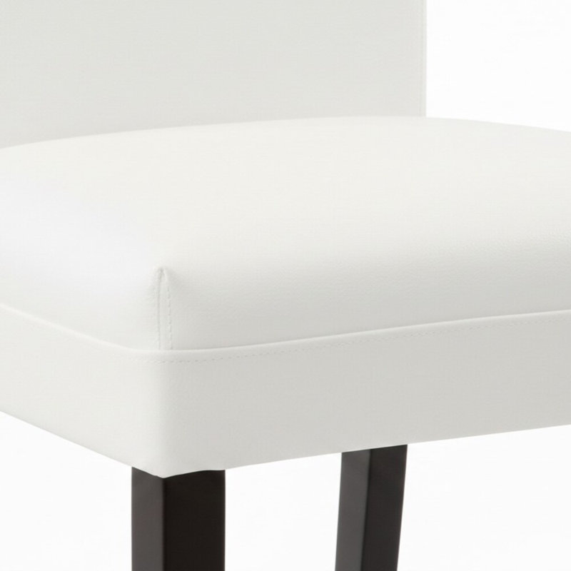 Ensemble de 2 chaises d'appoint en similicuir Hagow, Blanc