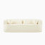 Canapé nuage en chenille désossé courbé sans assemblage avec mousse haute densité et coussins décoratifs, canapé rembourré à trois places de luxe pour appartement et salon-129493512