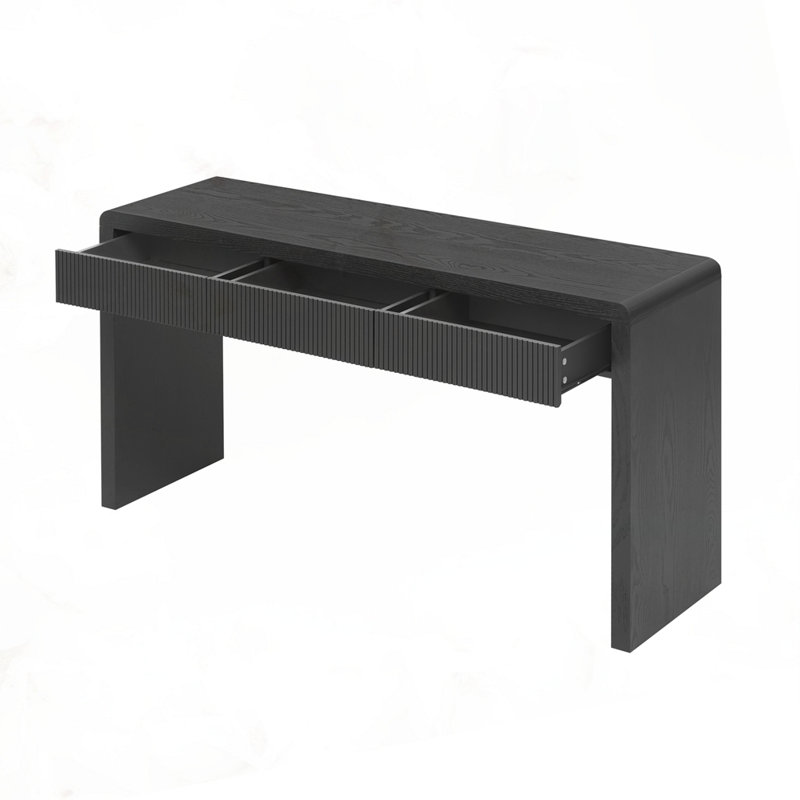 Console rustique avec tiroirs, Noir