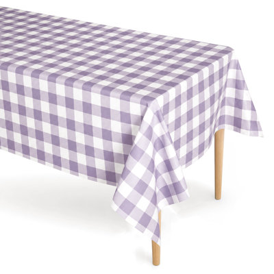 Nappe PEVA imperméable Buffalo Gingham avec envers en flanelle, repas intérieur et extérieur