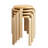 Natural Tone Mdf Stackable Backless Stools Set