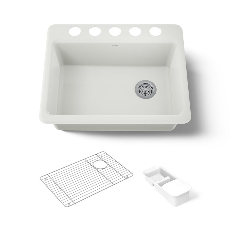 Riverby 27"L x 22"W Kitchen Sink, Dune
