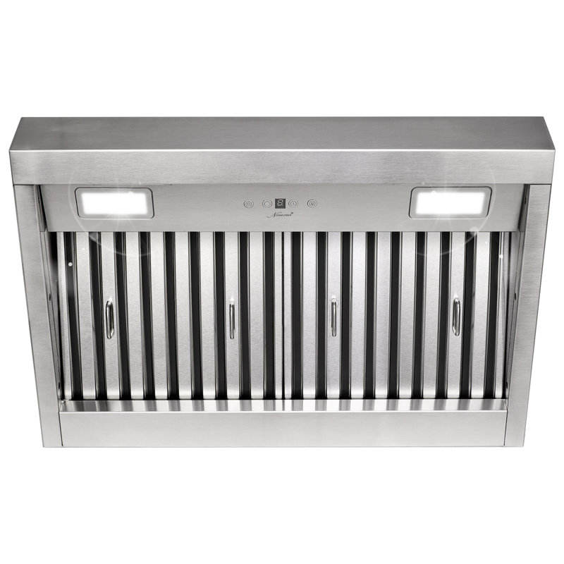 Akicon 30" 600 CFM Ducted Range Hood Insert with LED Light and Baffle Filter