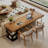 Brown + Black Rectangular Solid Wood  desk-1391173569