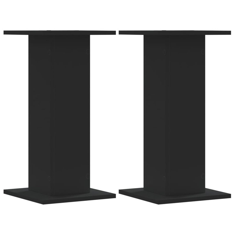 Support pour haut-parleur 2 pièces 11,8 x 11,8 x 23,6 po, Noir