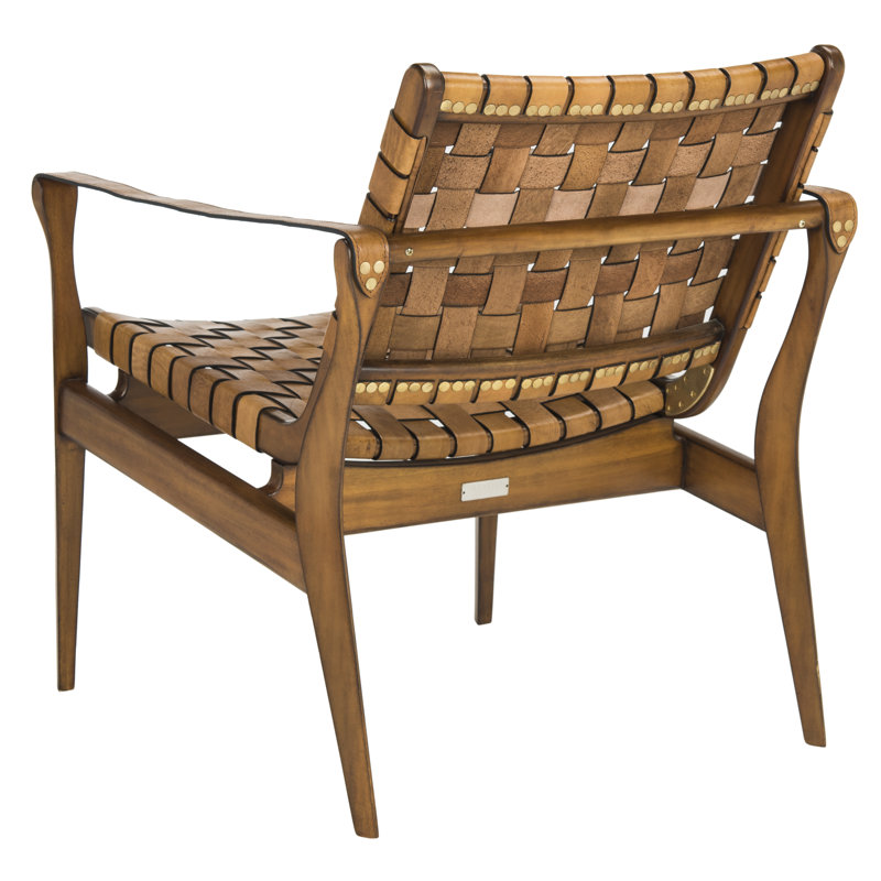 Armchair, Brown Genuine Leather, Brown