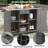 52.2" Outdoor Cabinet Kitchen Storage Island Outdoor Grill Cart With Stainless Steel Top-114234330