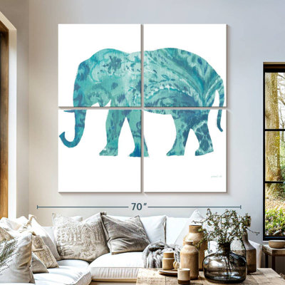 Brampt Boho Teal Elephant II