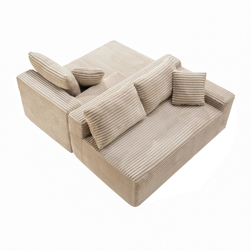 Canapé modulaire 106,3 po Cloud, H 33 po x l 106,3 po x P 69 po, Orienté vers la gauche, Chameau