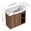 Meuble-lavabo mural de 24 po avec lavabo en céramique blanche durable et porte à fermeture en douceur, parfait pour les salles de bain modernes.-126233461-126233458