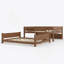 Lit superposé grand sur grand avec plateau pratique, lit superposé en bois massif avec tablettes de rangement et lattes améliorées, brun rétro-1844083799