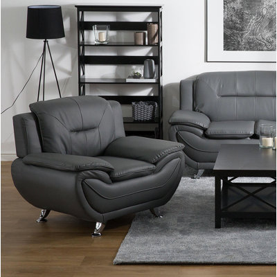 Tess Faux Leather Club Chair