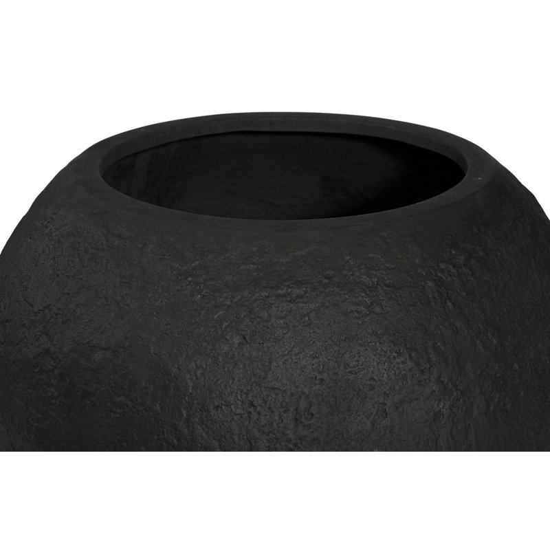 Aera Planter Wide, Black, Small, 25" H x 30" W x 30" D