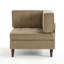Fauteuil capitonné modulaire en velours côtelé-231553974