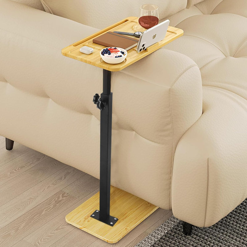 C Table End Table, Height Adjustable Couch Tables