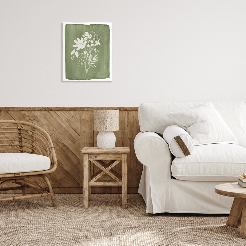 «Wildflowers on Olive Green», plaque murale par Stephanie Ryan