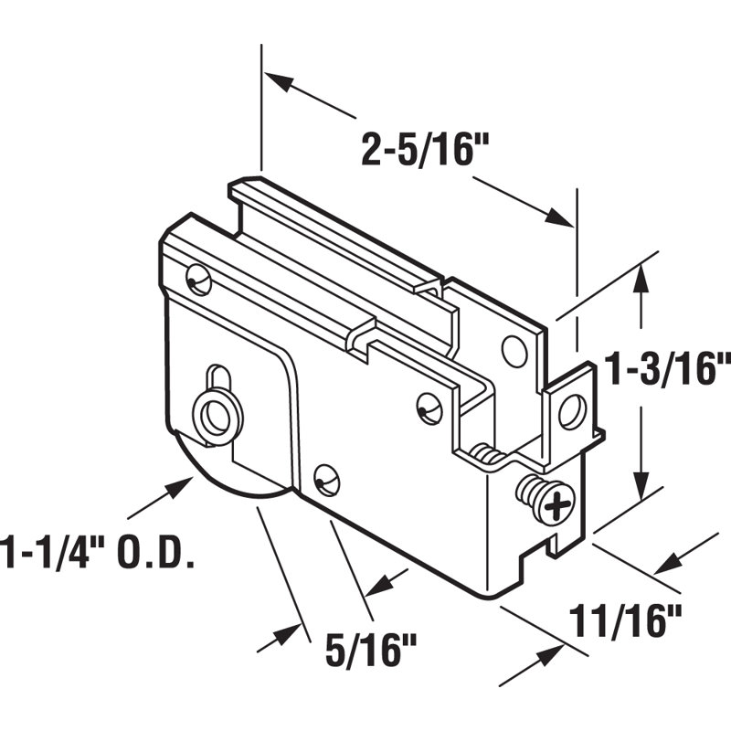 Rouleau de roulement à billes en acier de 1-1 / 4 po Prime-Line (paquet simple)