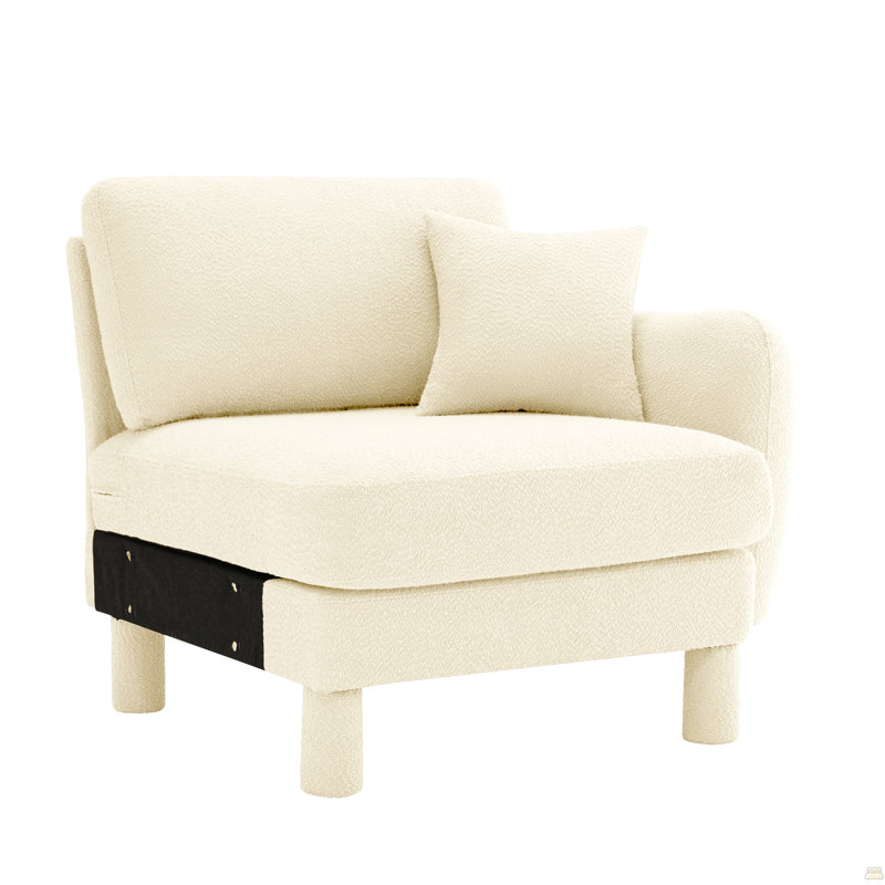 Canapé RSF avec coussin en polyester, Beige