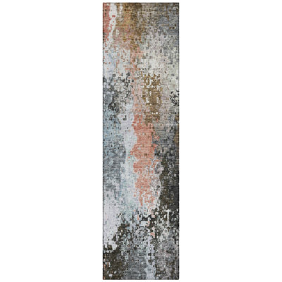 Machine Washable Indoor/Outdoor Boruta ACN2242 Abstract Rug