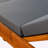 Modern Acacia Solid Wood Frame Chaise Lounge With Triple Fold Lounge Cushion-525789408