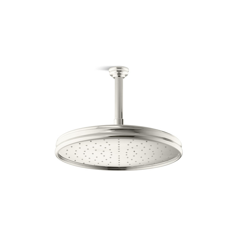 Foundations Air-Induction Large Traditional Rain Showerhead, Satin Nickel