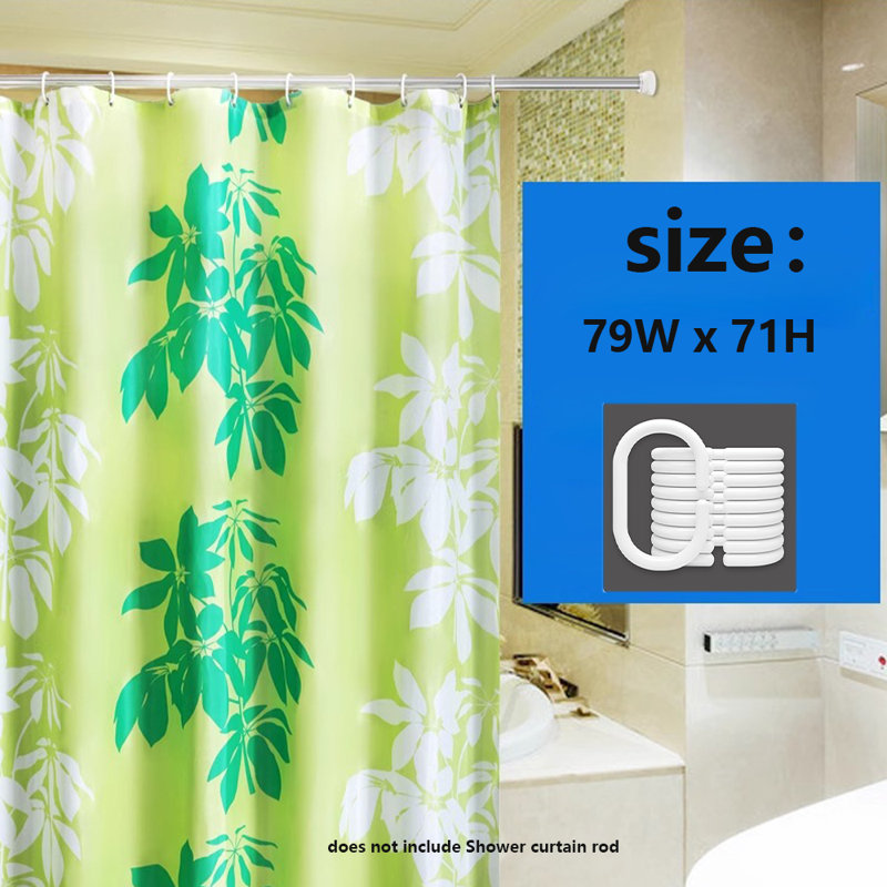 Rideau de douche imperméable en polyester, H 71 po x l 79 po