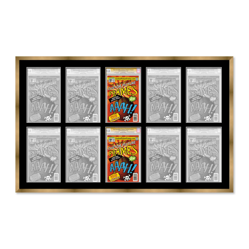 Cadre photo collage, Or / noir, 6,875 po x 10,5 po, 44" x 25.75"