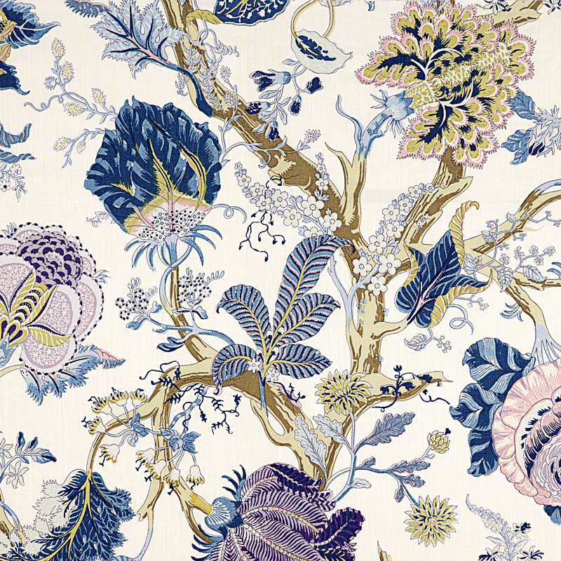 Tissu indien avec arbre, Hyacinthe