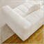Canapé moderne de 66,5 pouces sans os avec deux coussins décoratifs circulaires, tissu en polyester à poils longs texturé litchi doux pour la peau, canapé à deux places en mousse à carreaux-888058461