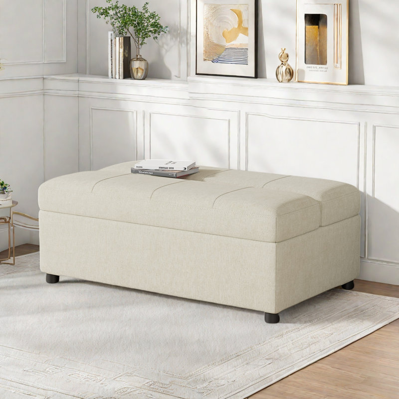 Lit escamotable pliant avec lit d'invité convertible et matelas, structure en métal massif, Blanc