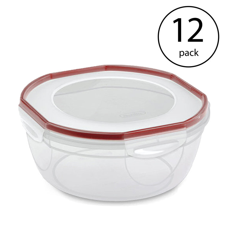 Sterilite Ultra Seal 4.7 qt. Plastic Food Storage Bowl Container with Lid (4-Pack)
