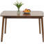 Table de salle à manger en bois massif, table de salle à manger rectangulaire de 47 po, table de cuisine moderne Mid-Century avec coins arrondis, facile à assembler, petite table de salle à manger, de cuisine, de salon (noyer)