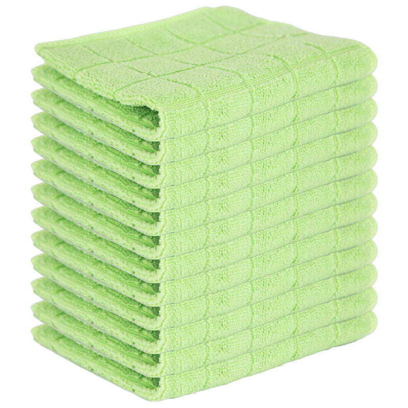 Jacquard Dish Cloth Kitchen Towel, Green